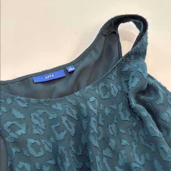 Apt 9 Small Green Blue Teal Sleeveless Print Sheer Under Layer Top - Picture 7 of 10